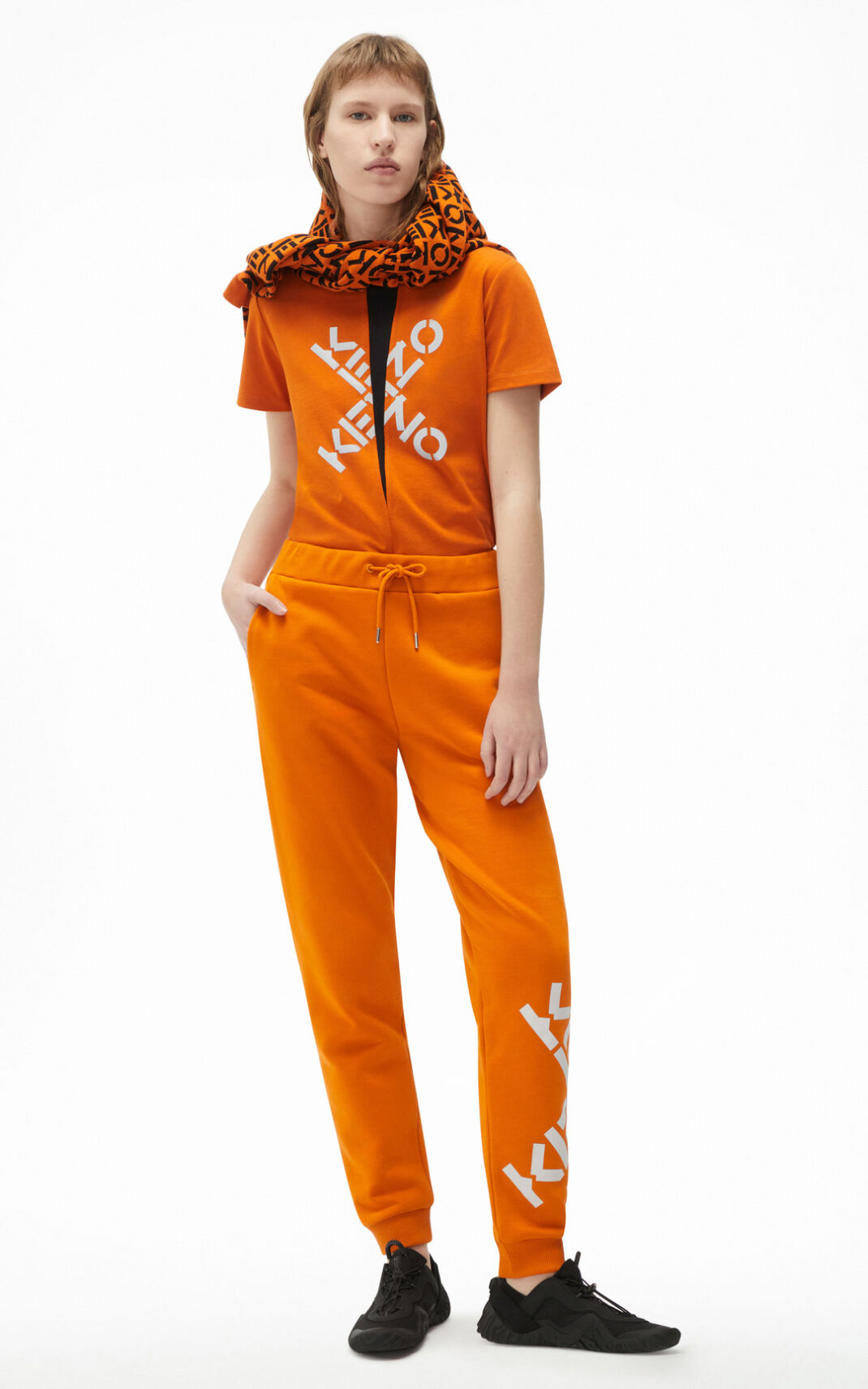 Jogger Kenzo Sport Big X Mujer Naranjas Oscuro - SKU.3162404